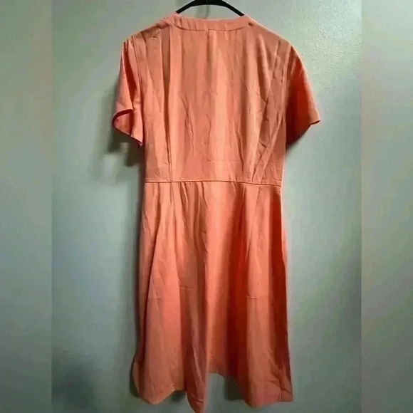 NWOT | Yarrow Tiffany Adaptive Wrap Dress | Women’s Size L | Coral - Picture 10 of 12